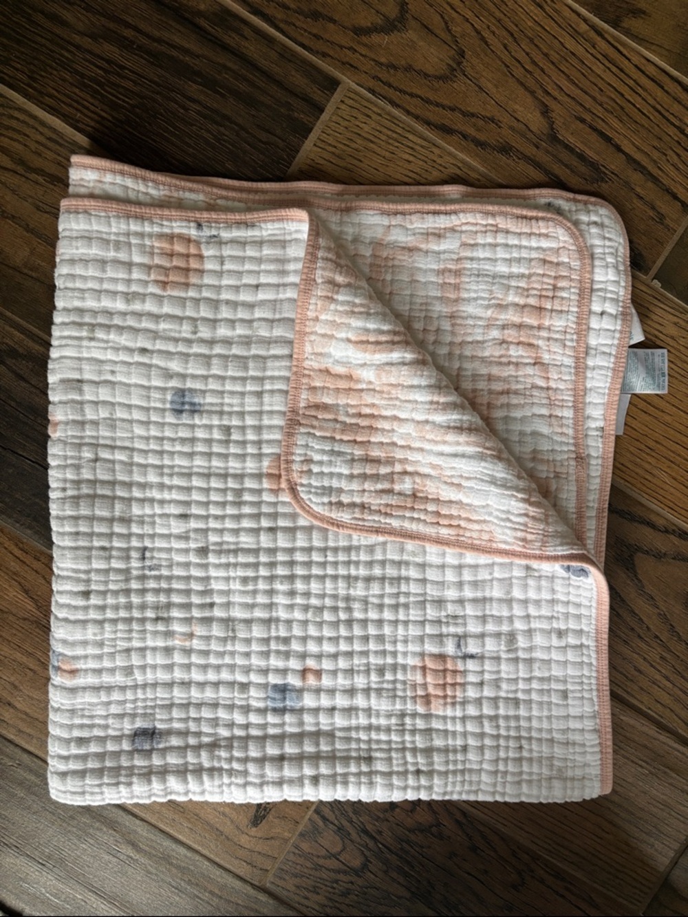Aden+Anais Dream Blanket - Peach/White